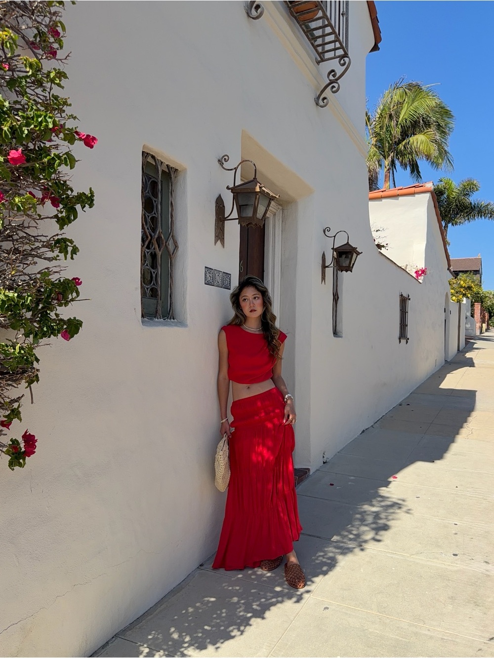 Selfie Leslie Red Maxi Skirt Two-Piece Set - Picture 1 of 5